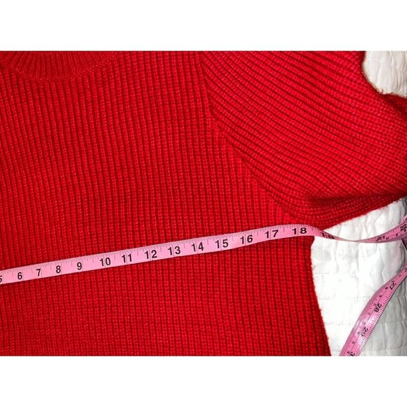 Show Me Your Mumu Red  Dixon Balloon Sleeves Knit Sweater Women's Size S - Picture 7 of 9